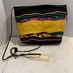 S O L D NWT LIMITED 1980s VINTAGE CARLOS FALCHI CROSSBODY Skin Block Bag Purse